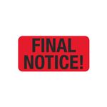 Pre-Printed Hot Strips - Final Notice - 1 x 2