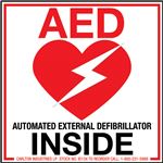 Safety Decals - AED Inside 4 x 4