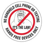 No Handheld Cell Phone/Texting Its the Law! - 3" Decal