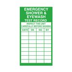 Emergency Shower and Eyewash Test Record 2 1/2 x 4 1/2