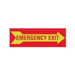 Luminescent Emergency Exit Graphic Right Arrow 4"x12" Sign