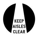 Keep Aisles Clear Stencil - 2' x 2'