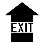 Exit Arrow Up Stencil - 2' x 2'