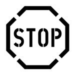 Stop Sign Stencil - 2' x 2'