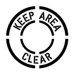 Keep Area Clear Stencil - 2' x 2'