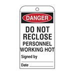 Self-Laminating Tags - Do Not Reclose