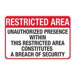 MARSEC Signs - Restricted Area 24 x 36