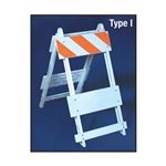 Hi-Impact Plastic Barricades -Type I -Top Panel Refl Stripes