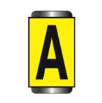 Vertical Pole and Cable Marker Yellow/Black 3 Inch