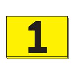 Pole and Cable Markers - 1" Yellow Horizontal