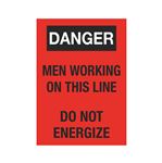 Men Working On Line w/Magnetic Strip 10 x 14
