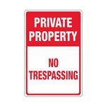 Private Property No Trespassing Sign