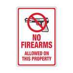 No Firearms Allowed On This Property Sign