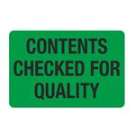 Food Facility Labels - Contents Checked For Quality - RL/500