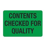 Food Facility Labels - Contents Checked For Quality