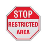 STOP Restricted Area -12"x12" Reflective Sign