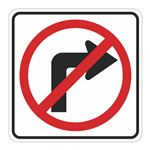 No Right Turn (Graphic) High Intensity Reflective 30x30