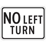 No Left Turn - High Intensity Reflective Sign 18" x 24"