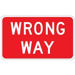 Wrong Way Sign  18" x 30"