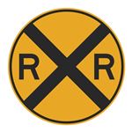 Railroad Crossing (Graphic) - High Intensity Reflective 30" x 30"