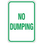No Dumping Sign 12 x 18