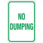 No Dumping Sign 12" x 18"