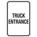 Truck Entrance Sign 12"x18"