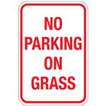 No Parking On Grass Sign 12x18
