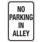 No Parking In Alley Sign 12x18