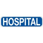 Hospital Sign 6" x 24"