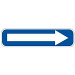 Right Arrow (Blue/White) Sign 6" x 24"