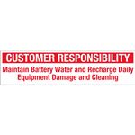 Customer Responsibility Decal - Large 12 x 3
