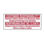 Customer Responsibility/Bilingual - Service Decal