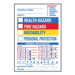 Chemical Hazard Labels - 4 1/2 x 6 1/2