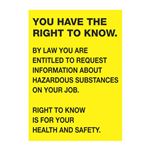 Right To Know Signs - You Have The Right To Know