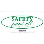 Safety Pays Off Banner 3'x6' w/Bungee Cord