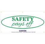 Safety Pays Off Banner 3'x6' w/Bungee Cord