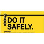 Do It Safely (Graphic) Banner 3'x6' w/Bungee Cord