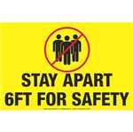 Anti-Slip Floor Decal-Stay Apart 6ft-8"x12"