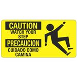 Caution Watch Your Step - Bilingual - 4 x 8