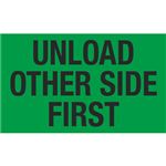 Unload Other Side First - Handling Label