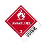 Hazmat Shipping Labels-Resin Solution UN1866 Flam. Liq. 4x5