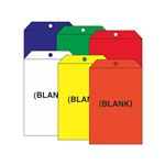 Colorful Blank Self-Laminating Vinyl Tags 5 x 8