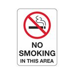 No Smoking In This Area - Polyethylene 7 x 10