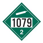 UN#1079 Non-Flammable Gas Stock Numbered Placard