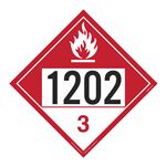 UN#1202 Combustible Stock Numbered Placard