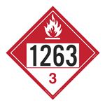 UN#1263 Combustible Liquid Stock Numbered Placard