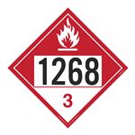 UN#1268 Combustible Liquid Stock Numbered Placard