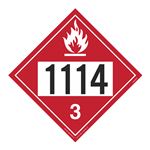 UN#1114 Flammable Stock Numbered Placard