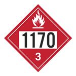 UN#1170 Flammable Liquid Stock Numbered Placard